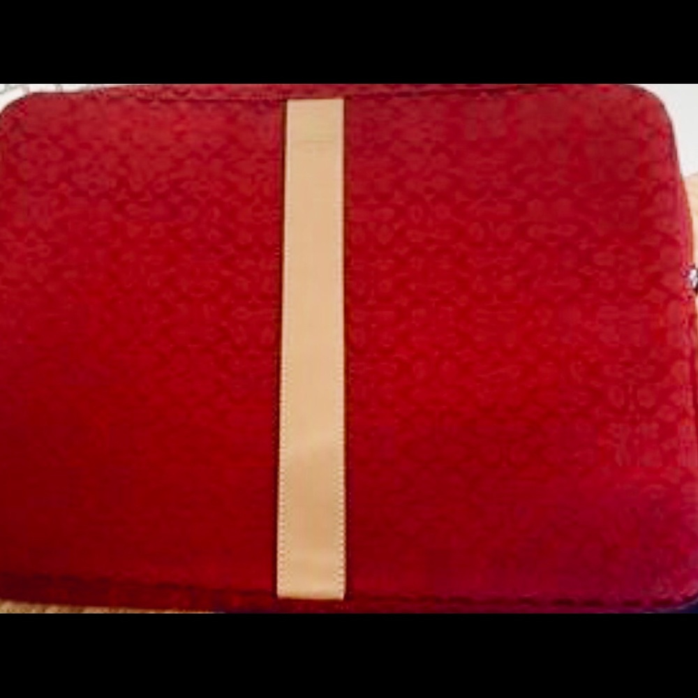 Beautiful red COACH laptop case